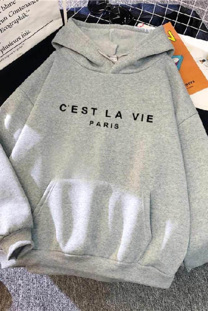 Women's Long-sleeved Loose Letter Print Hoodies