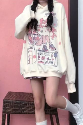 Women Casual and Chic Print Oversized Hoodie
