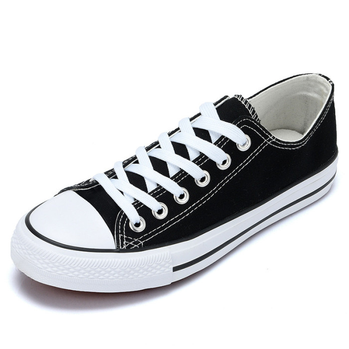 Women Breathable Casual Flat Solid Color Canvas Shoes