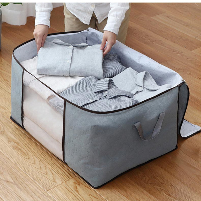 Organize Your Home with This Large Capacity Clothes Storage Bag - Reinforced Handle, Thick Fabric, and Sturdy Zipper