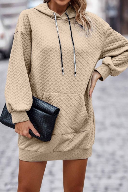 Women Casual Solid Sweatshirt Plus Size Loose Hoodie