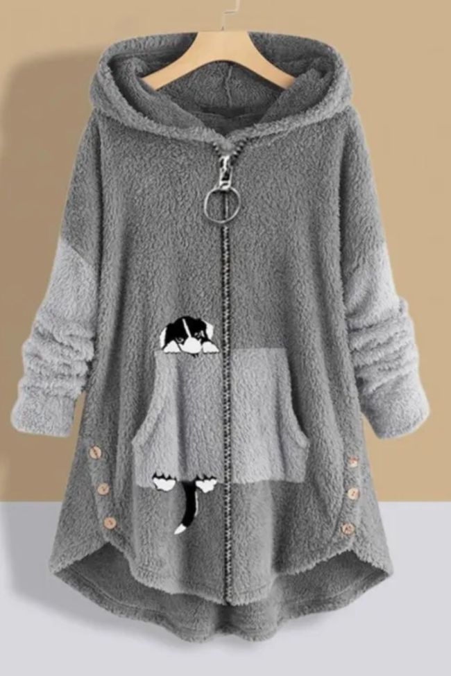 Women's Stylish Casual Hooded Loose Oversized Coat