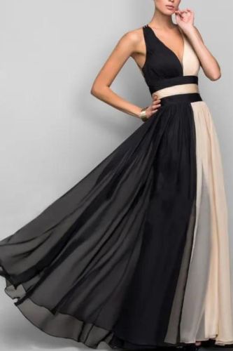 Sexy Suspenders High Waist Chiffon Wedding Guest Dresses
