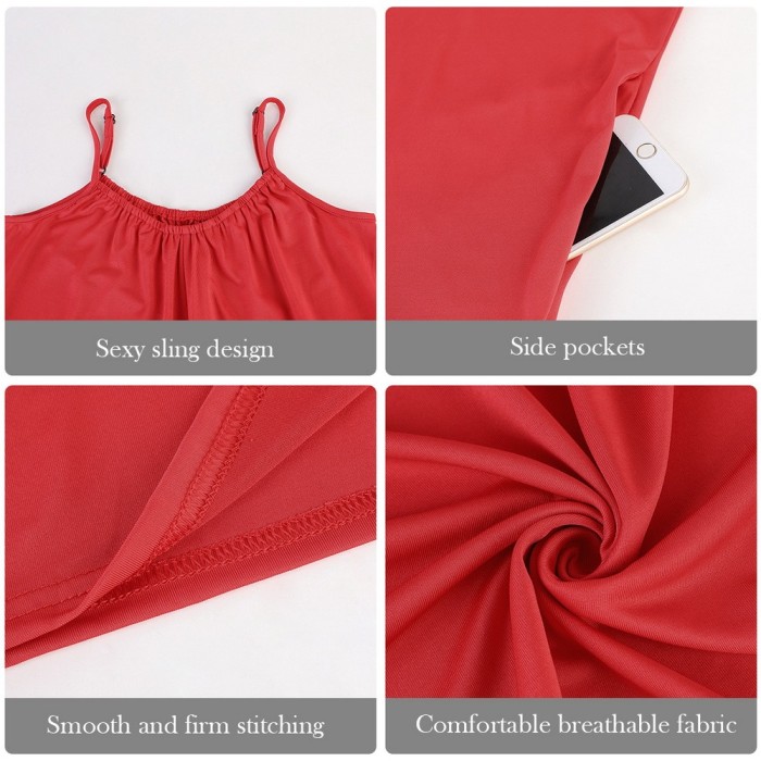 Plus Size Basic Jumpsuit Women's Plus Solid V Neck Wide Leg Summer Cami Jumpsuit