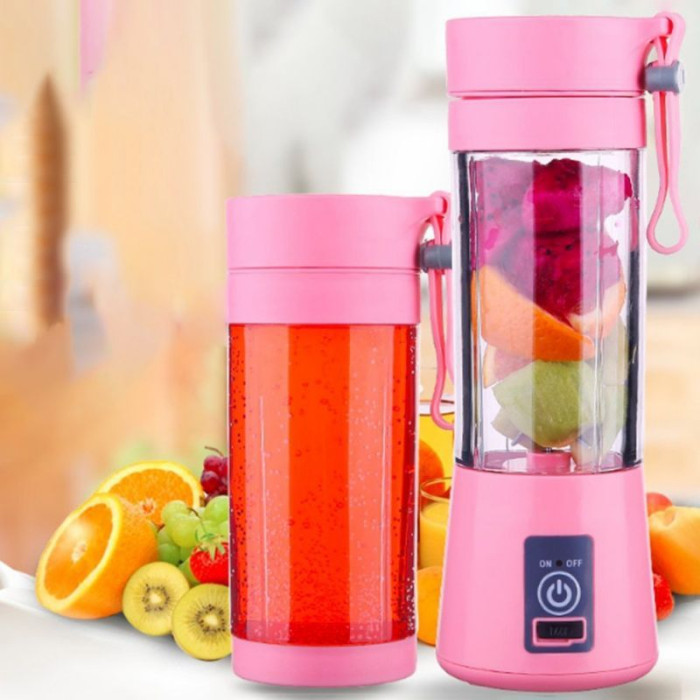 1pc Wireless Portable Blender, Six-leaf Blade USB Rechargeable Mini Juice Blende