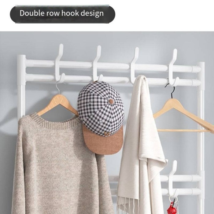 1pc Free Standing Shoe Rack, Multi-layer Shoes Rack, Multifunctional Storage Rack, Coat Rack, Garment Rack, Living Room Entryway Door Side Bathroom Clothes Hat Shoes Coat Rack