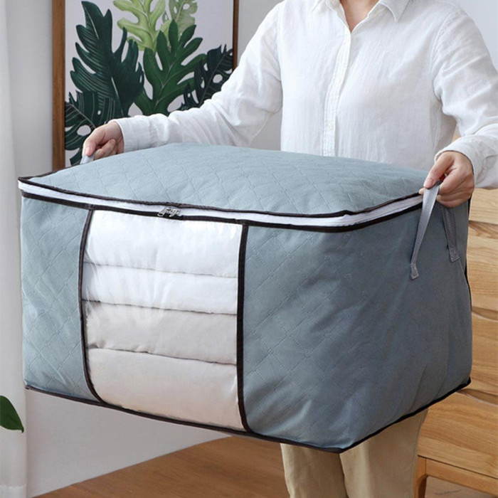 Organize Your Home with This Large Capacity Clothes Storage Bag - Reinforced Handle, Thick Fabric, and Sturdy Zipper