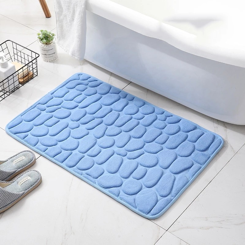 Upgrade Your Bathroom with a Luxurious Memory Foam Cobblestone Bath Rug