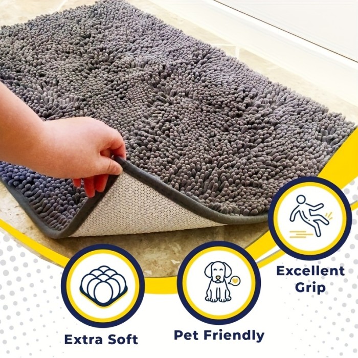 Pet Bath Rug Highly Absorbent Microfiber Door Mat And Pet Rug, Non-slip Washable Soft Pet Bath Mat Floor Mat For Indoor And Outdoor