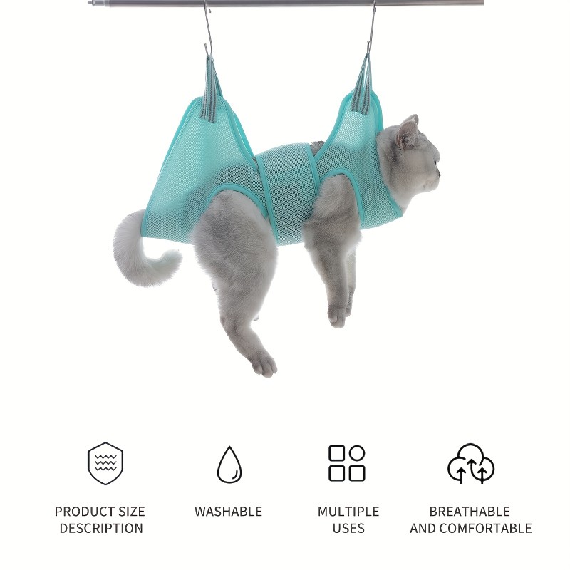 Pet Grooming Hammock Fixed Dog Cat Care Cat Hammock Nail Trimmer Small And Medium Female Cat Anti-break Hammock Harness For Grooming Trimming Claw Care Ears Cleaning
