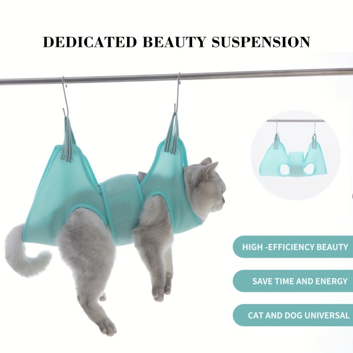 Pet Grooming Hammock Fixed Dog Cat Care Cat Hammock Nail Trimmer Small And Medium Female Cat Anti-break Hammock Harness For Grooming Trimming Claw Care Ears Cleaning