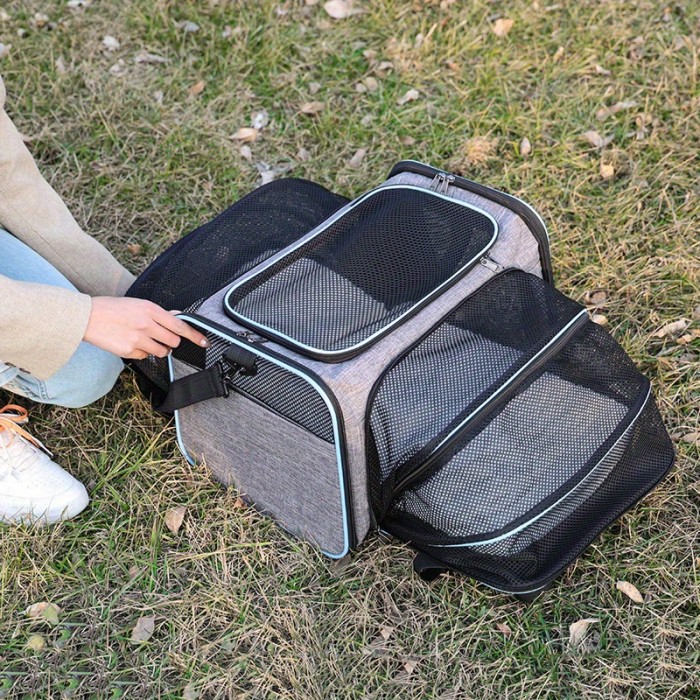Cat Dog Carrier, Foldable Large Soft-Sided Pet Travel Carrier, With Collapsible Carrier