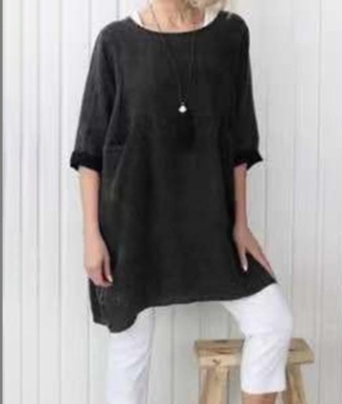 Chic Vintage Casual Loose Fashion Long Blouse