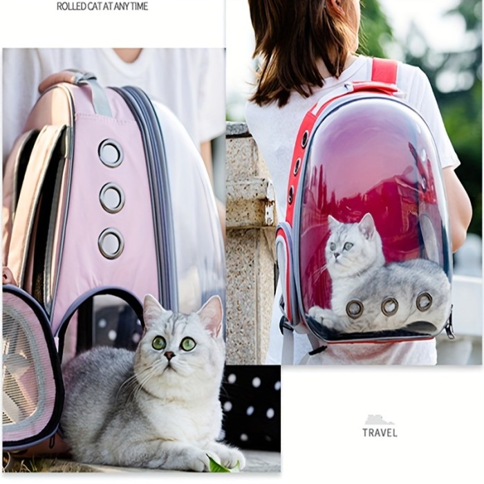 Cat Carrier, Expandable Portable Space Capsule Pet Backpack Pet Carrier For Dog And Cat Traveling Walking Outdoor Supplies