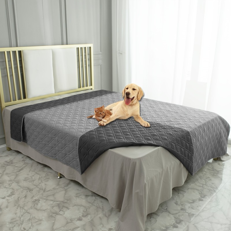 Ameritex Water Resistant Bed Cover Pet Blanket For Furniture Bed Couch Sofa Reversible Dog Mat