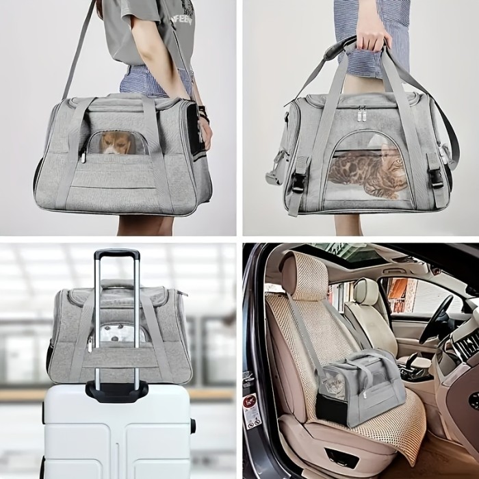 Cat Carriers For Medium Cat Small Cat, Soft Cat Foldable Pet Transport Bag Portable Dog Carriers Pet Travel Backpack