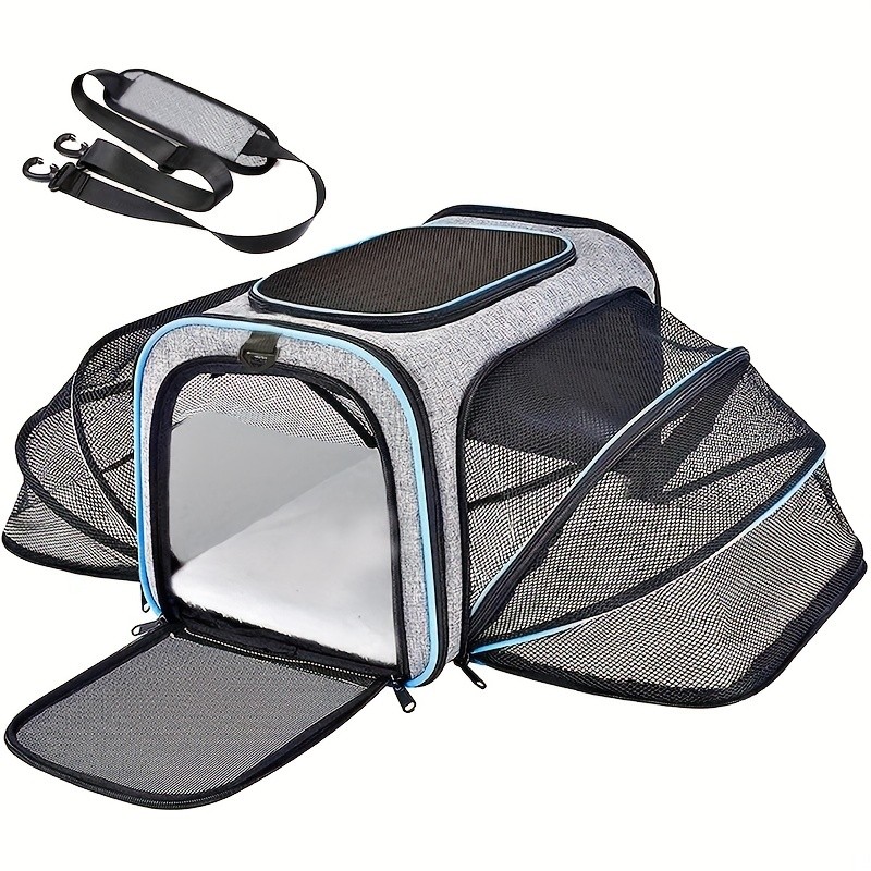 Cat Dog Carrier, Foldable Large Soft-Sided Pet Travel Carrier, With Collapsible Carrier