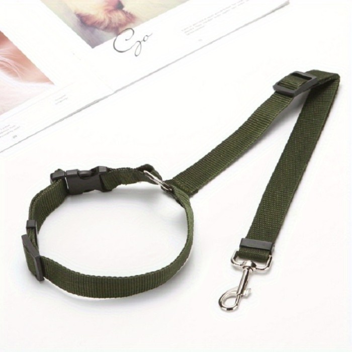 Vehicle Harnesses: Pet Car Safety Rope for Secure and Adjustable Dog Travel.