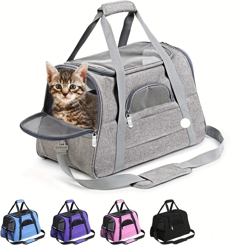 Cat Carriers For Medium Cat Small Cat, Soft Cat Foldable Pet Transport Bag Portable Dog Carriers Pet Travel Backpack