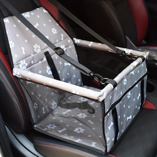 Pet Booster Seat: Portable, Breathable, and Washable for Safe Car Travel with Your Dog.