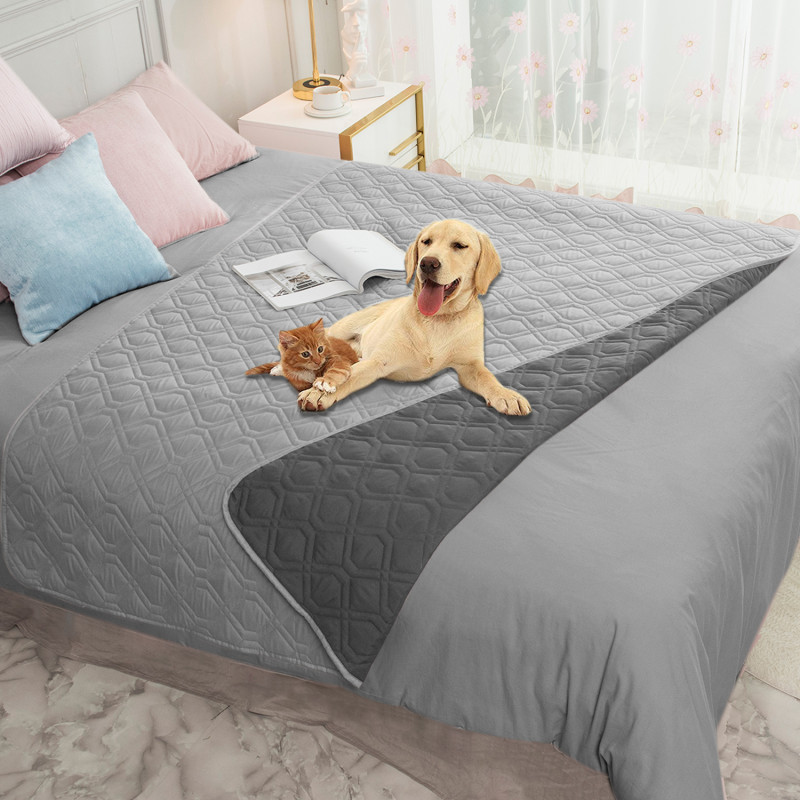 Ameritex Water Resistant Bed Cover Pet Blanket For Furniture Bed Couch Sofa Reversible Dog Mat