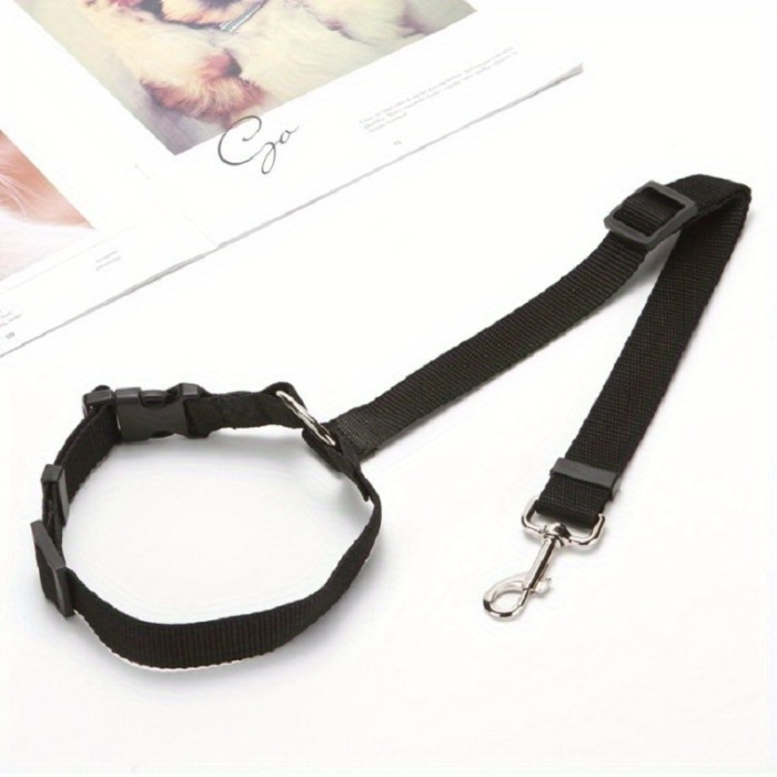 Vehicle Harnesses: Pet Car Safety Rope for Secure and Adjustable Dog Travel.