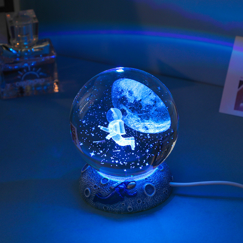 1pc Star Ocean Animal Crystal Ball, 3D Inner Carving, Colorful Lighting ...