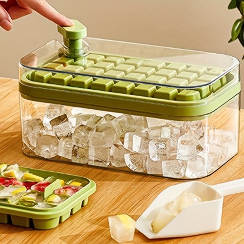 1pc Ice Tray Set, Ice Mold, Easy To Release, Household Kitchen Ice Mold Box, Ice Box