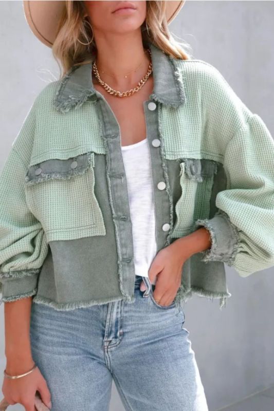 Women Fashion Long Sleeve Casual Vintage Loose Jacket