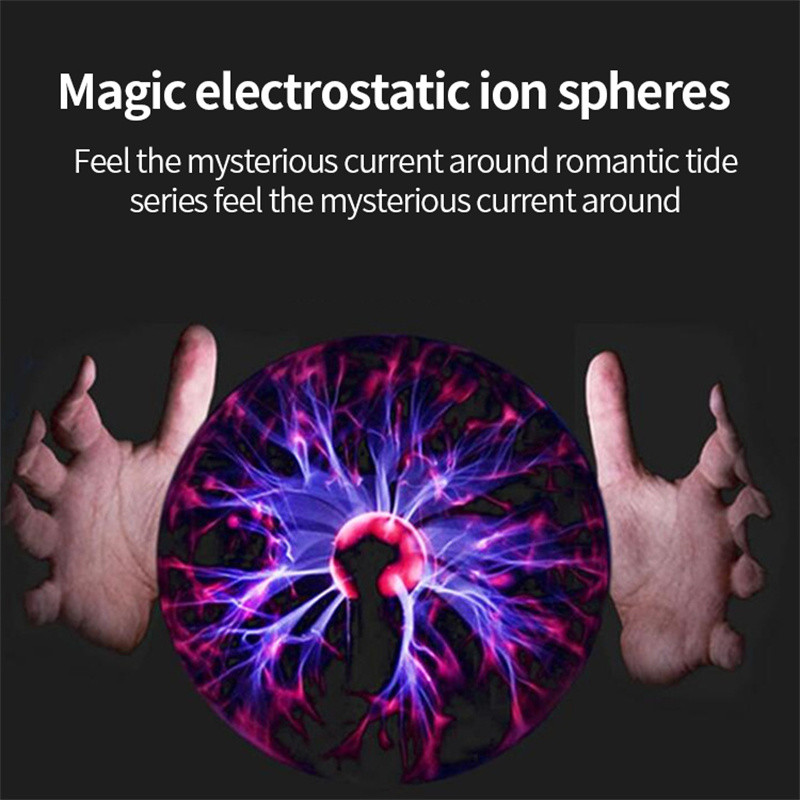 3 Inches Electrostatic Touch Induction Plasma Ball Magic Ball Glow Lightning Ball Ion Lamp Outdoor Lamp Ion Generator Lamp New USB Electrostatic Induction Ball Negative Ion Touch Electrostatic Ball Electrostatic Ball Magic Ion Lamp Magic Ball Without Battery Distribution For Garden Decor Home Decor Living Room, Halloween,Christmas Decor, For Camping, Party, Perfect Gift For Birthday Christmas