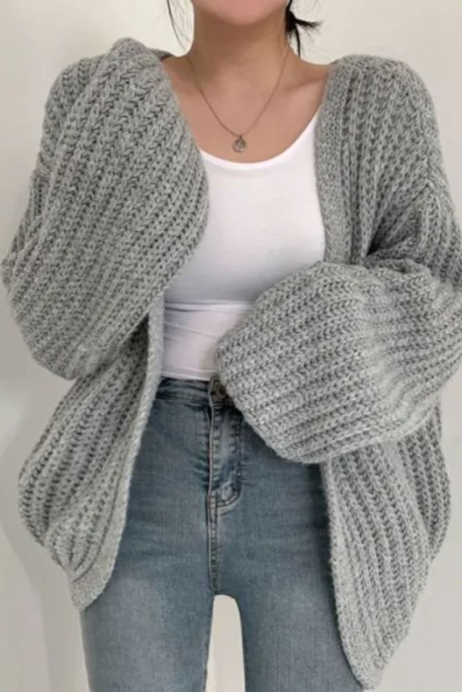 Women Vintage Casual Streetwear Sweater Cardigan