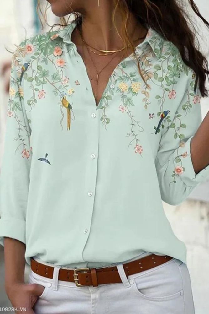 Fashion Shirts Casual Long Sleeve Tops Women's Blouse