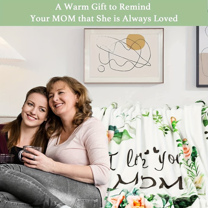 1pc Flannel Blanket, I Love You Mom Blanket, Mom Gifts, Birthday Gifts For Mom, Warm Cozy Soft Throw Blanket For Couch Bed Sofa