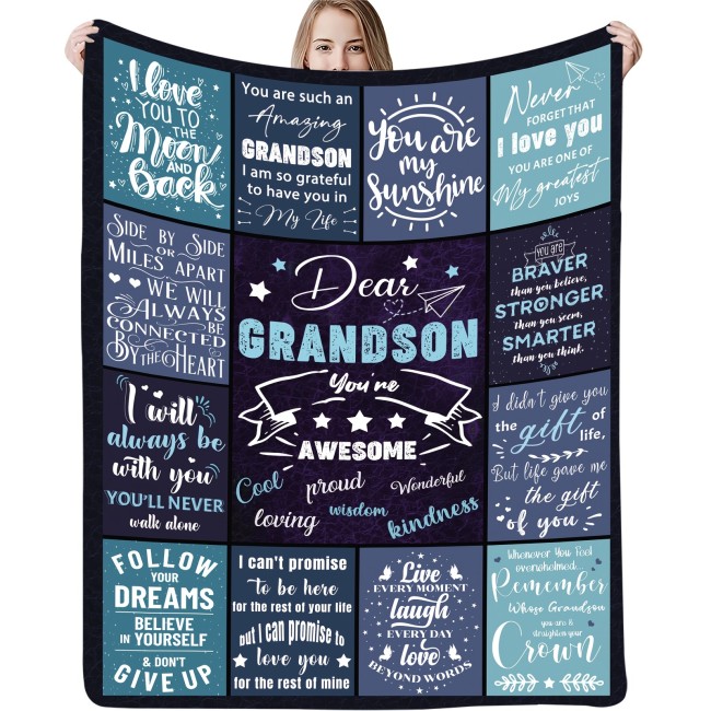 1pc Letter Print Blanket, Soft And Comfortable Flannel Throw Blanket For Home\u002FPicnic\u002FTravel