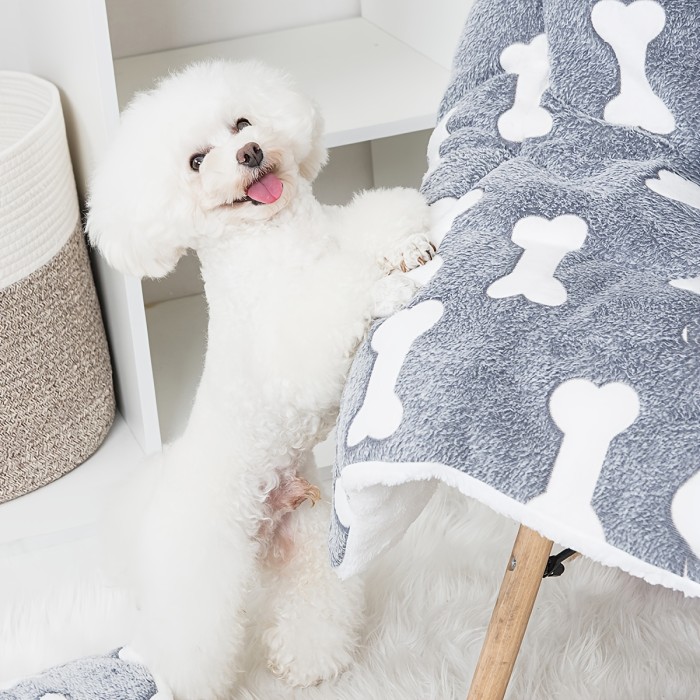 1pc Pet Bed Mat, Thickened Cat And Dog Sleeping Pad, Warm Double-sided Blanket Kennel