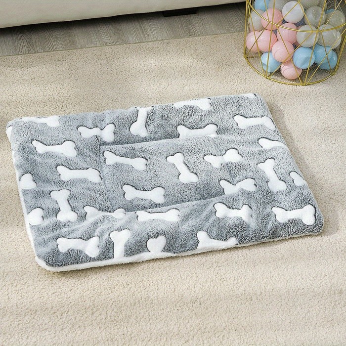 1pc Pet Bed Mat, Thickened Cat And Dog Sleeping Pad, Warm Double-sided Blanket Kennel