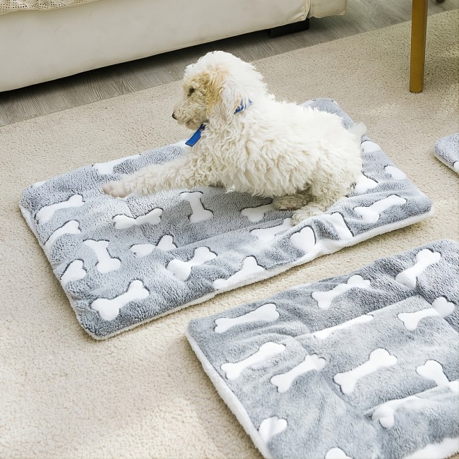 1pc Pet Bed Mat, Thickened Cat And Dog Sleeping Pad, Warm Double-sided Blanket Kennel