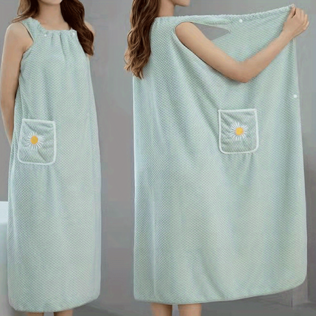 1pc Women's Towel Wrap Bathrobe, Quick Drying Spa Wrap Towel With Thick