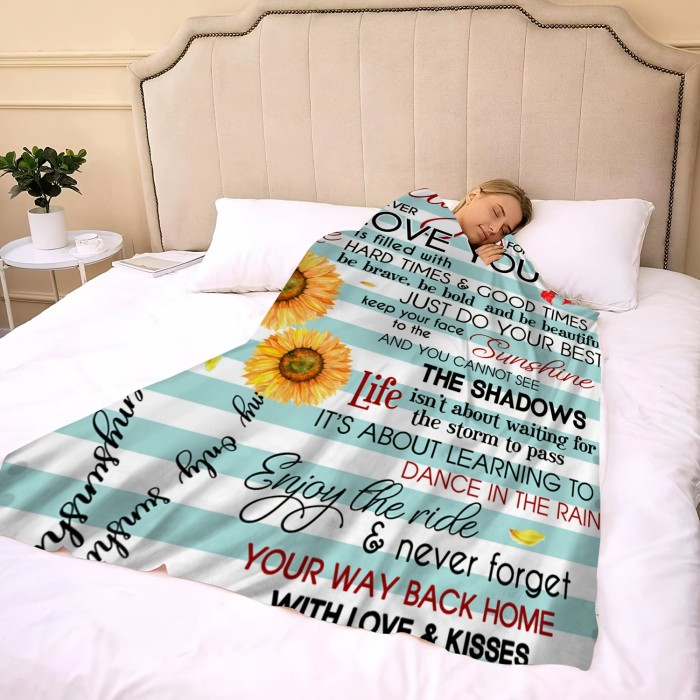 1pc Flannel Blanket, A Letter From Mom To Her Daughter Blanket Birthday Gift
