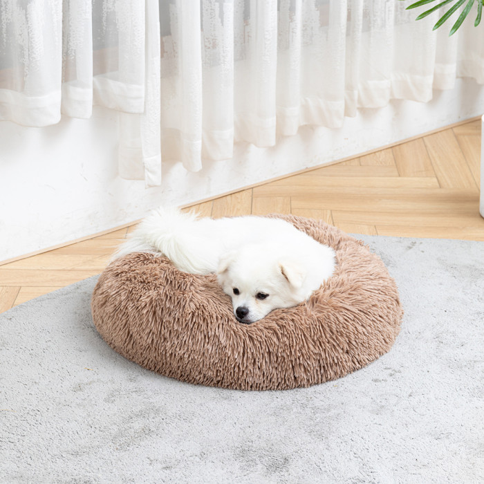 Calming Plush Pet Cushion Sofa, Pet Bed,Fluffy Pillow Nest For Cats, Small Dogs And Medium Dogs