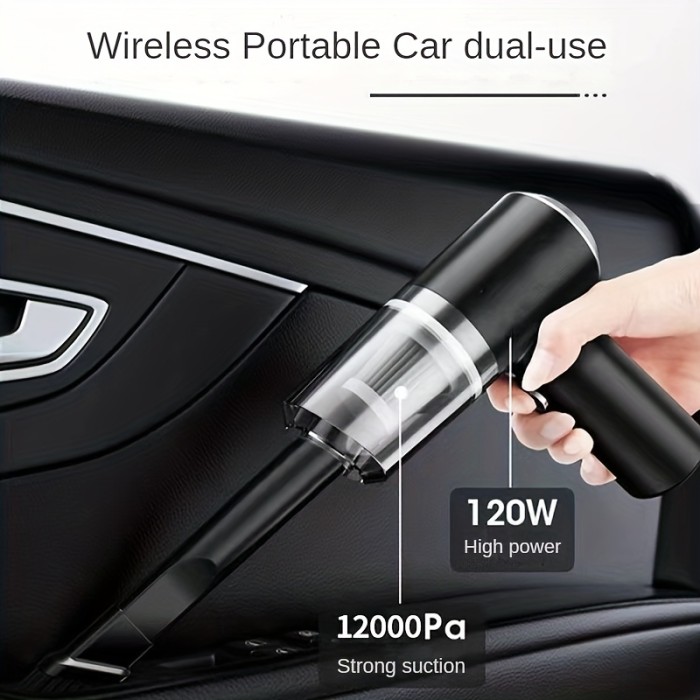 1PC Powerful Handheld Vacuum Cleaner, Small, Wireless, With Strong Suction For Home, Car, And Desktop Cleaning