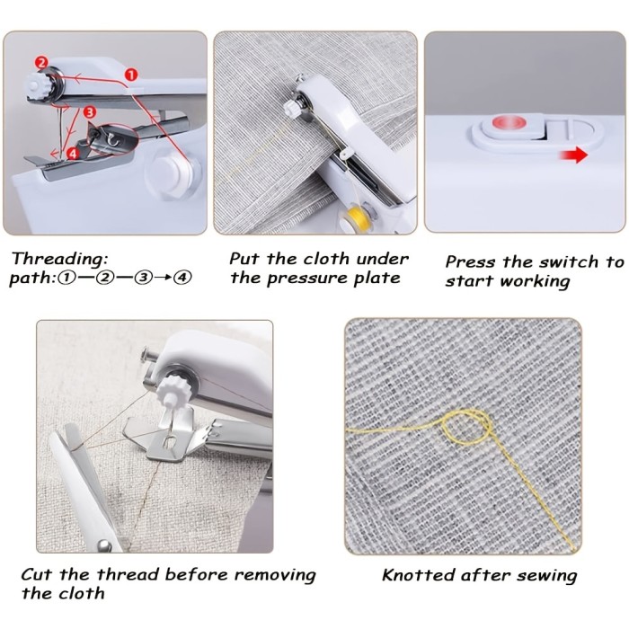 1pc Handheld Sewing Machine Mini Sewing Machines, Portable Sewing Machine  Quick Handheld Stitch Tool For Fabric, Kids Cloth, Clothing