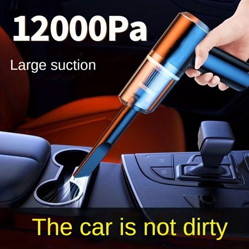 1PC Powerful Handheld Vacuum Cleaner, Small, Wireless, With Strong Suction For Home, Car, And Desktop Cleaning