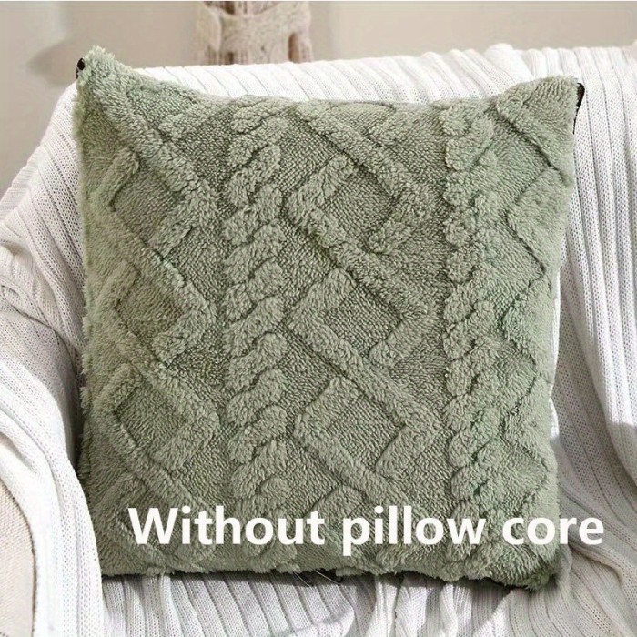 1pc Thick Anti-Scratch Soft Cushion Cover, Plush Sofa Slipcovers, Home Decor