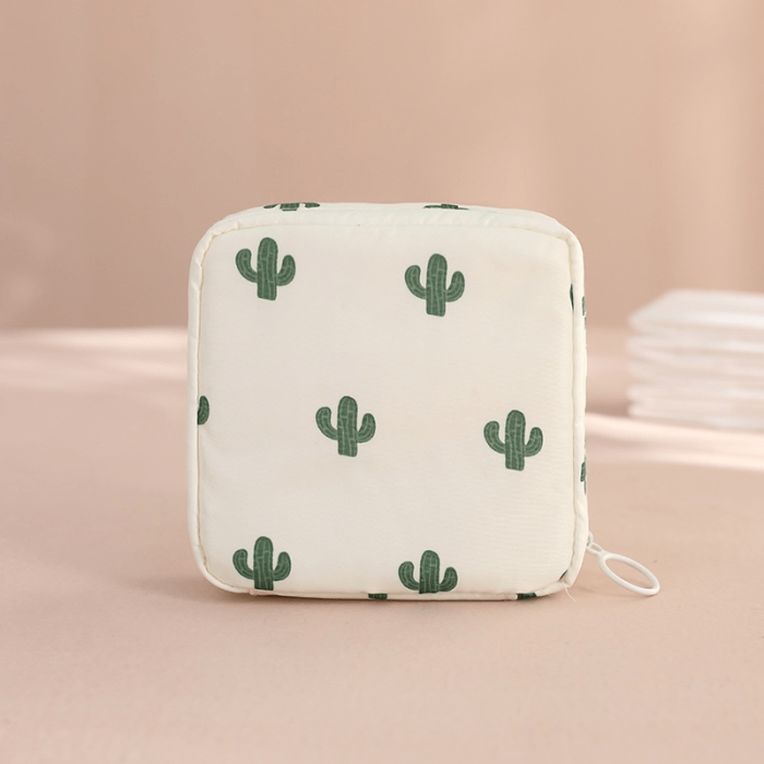 1pc Multi Function Travel Storage Bag Sanitary Napkin Pouch Large Waterproof Storage Bag Girls Travel Makeup Pouch Toiletries Cosmetic Organizer