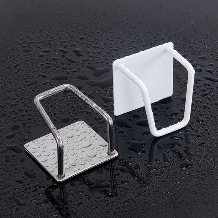 1pc\u002F4pcs, No Punching Sponge Holder, Wall Mount Sponge Rack,  Stainless Steel Sink Drain Rack, Random Color