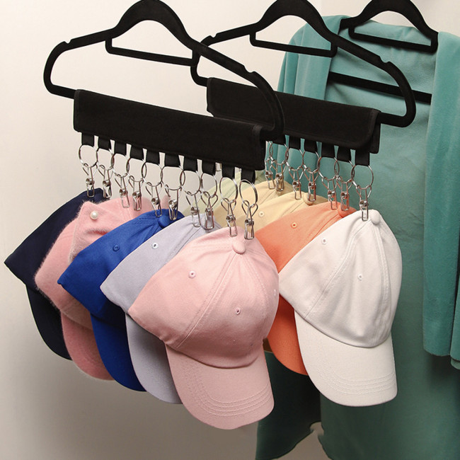 1pc Home Closet Baseball Cap Organizer Hanger, Hat Hanger Clip, Space Saving Cap Organizer Hanger, Hat Storage Clips For Closet, Door, Bedroom, Entrance