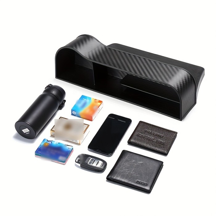 1pc Car Seat Crevice\u002FSlot Storage Car Accessories Cup Holder Storage Box Organizer Seat Gap Filler Crevice Interior Phone Card Bottle Cups Holder Pocket
