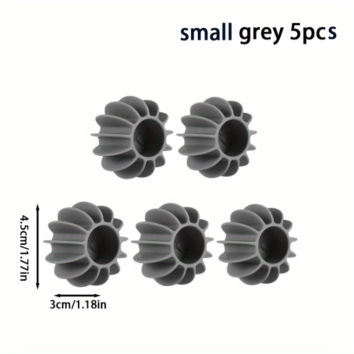 5pcs Silicone Laundry Ball, Reusable Clothes Hair Removal Cleaning Tool, Pet Hair Remover Washing Machine Dog Cat Hair Cleaning Gadgets