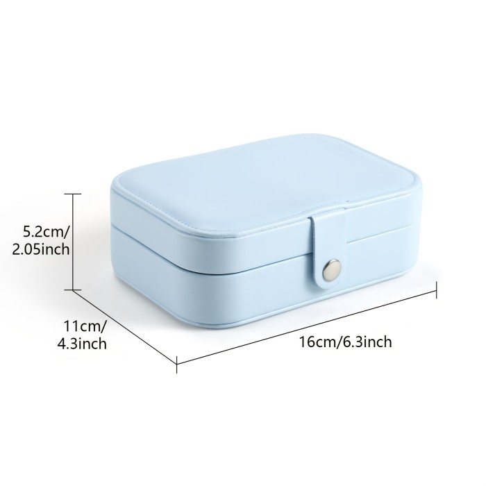 1pc Portable Jewelry Box, For Storing Jewelry, Ear Studs, Bracelets, Necklaces, Ring Storage Box